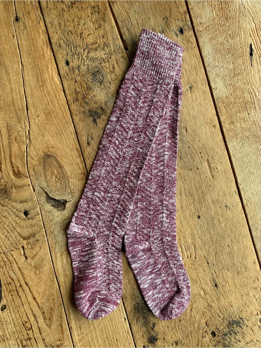 Free People Knee Height Marled Button Socks